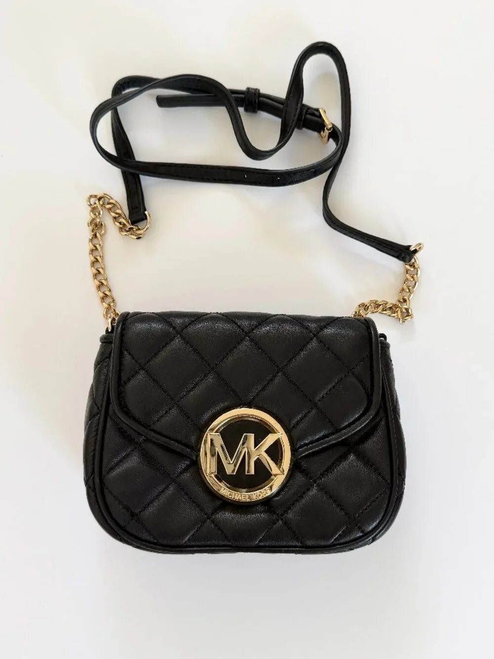 Michael Kors Quilted Black Leather Crossbody